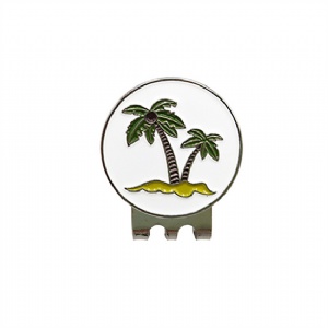 Coconut Tree Golf Ball Marker Hat Clip